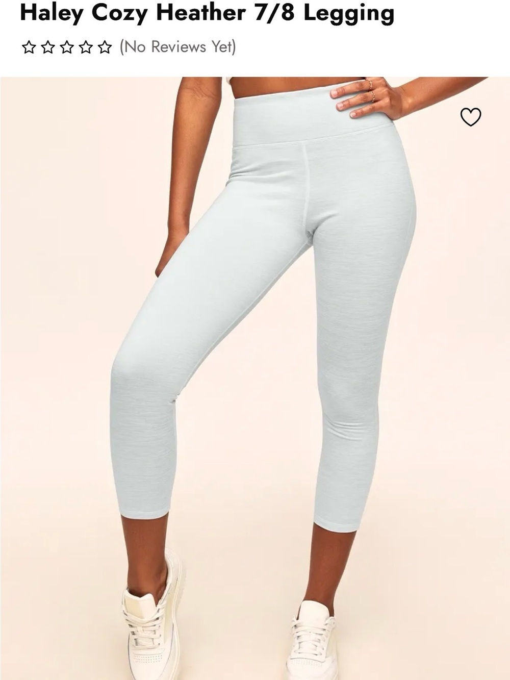 Legging w/ Fleece Lining | Light Gray Cozy Heather 7/8